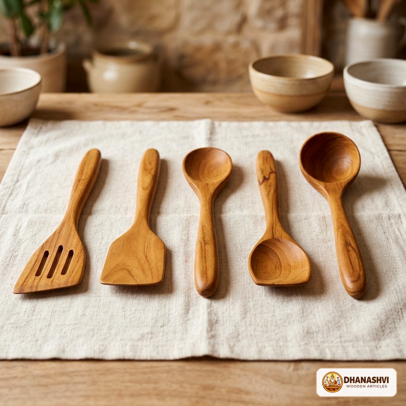 Neem Wood Spatula Set